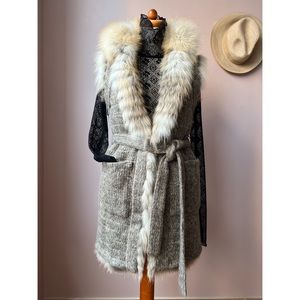 MAXIMILIAN at Bloomingdale’s Knitted Fox Fur & Wool Reversible Vest